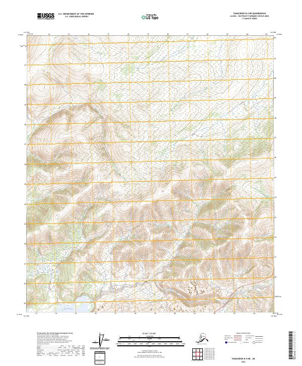 Tanacross B-4 NE, AK — USGS 7.5-minute topo (2024)