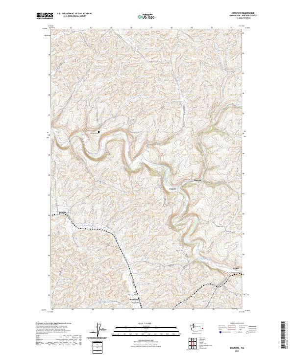 Diamond, WA — USGS 7.5-minute topo (2023)