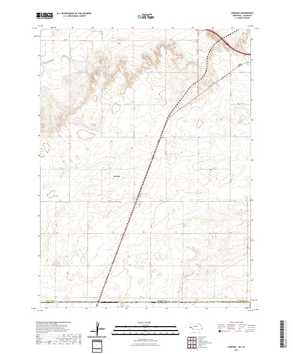 Lorenzo, NE-CO — USGS 7.5-minute topo (2021)
