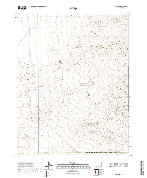 Sand Camp, CO — USGS 7.5-minute topo (2022)