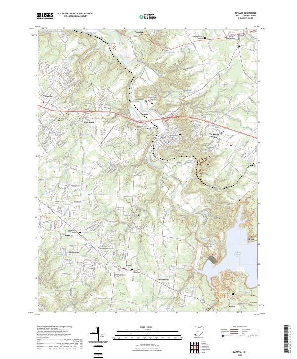 Batavia, OH — USGS 7.5-minute topo (2023)