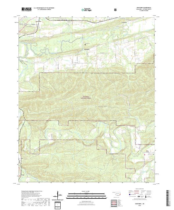 Hontubby, OK — USGS 7.5-minute topo (2022)