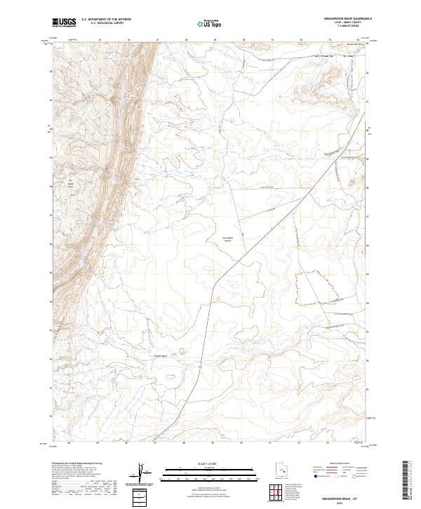 Greasewood Draw, UT — USGS 7.5-minute topo (2023)