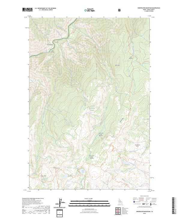 Sheepeater Mountain, ID — USGS 7.5-minute topo (2024)