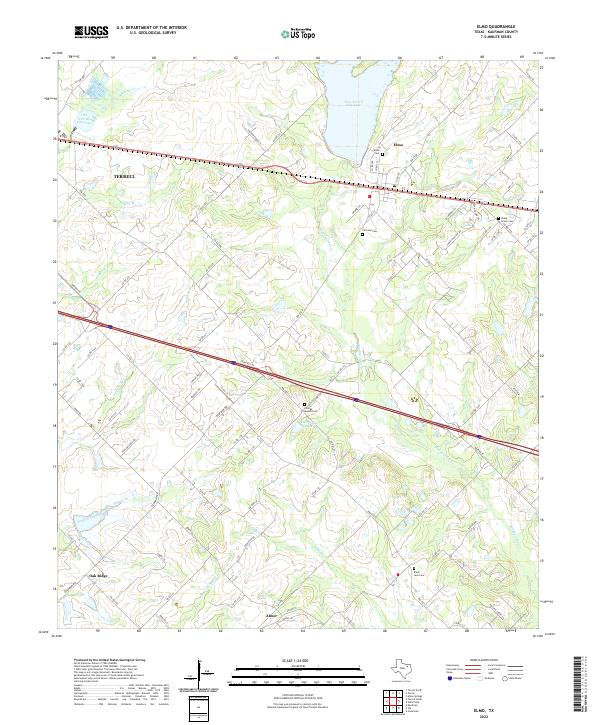 Elmo, TX — USGS 7.5-minute topo (2022)
