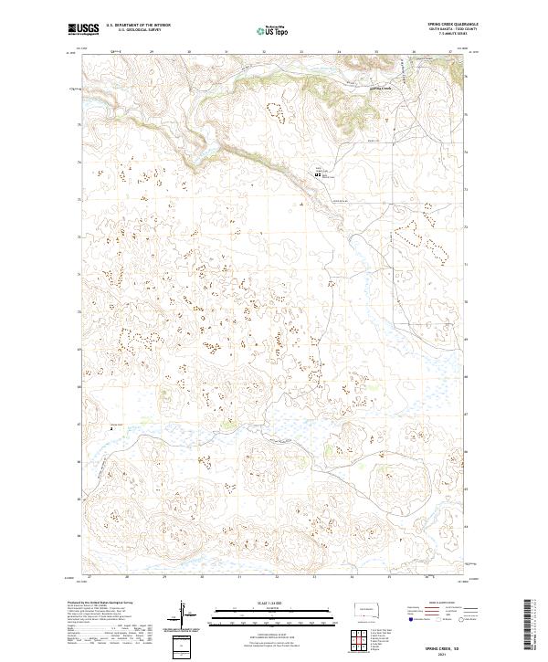 Spring Creek, SD — USGS 7.5-minute topo (2021)