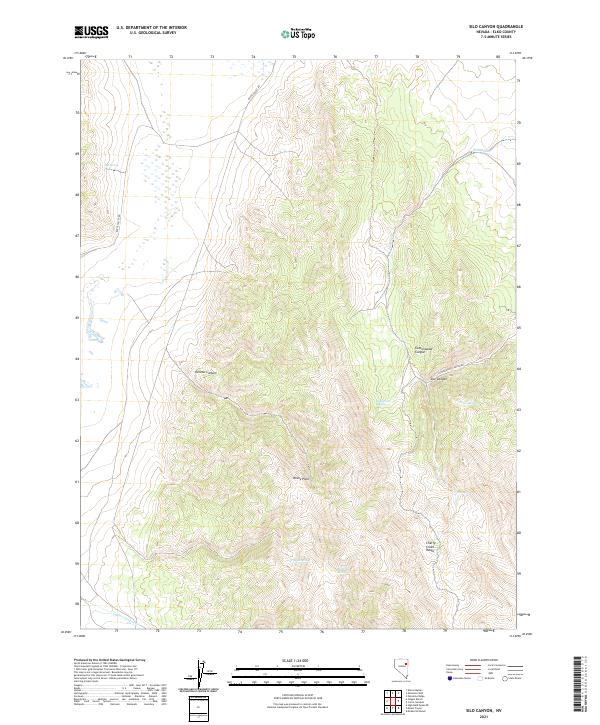 Silo Canyon, NV — USGS 7.5-minute topo (2021)