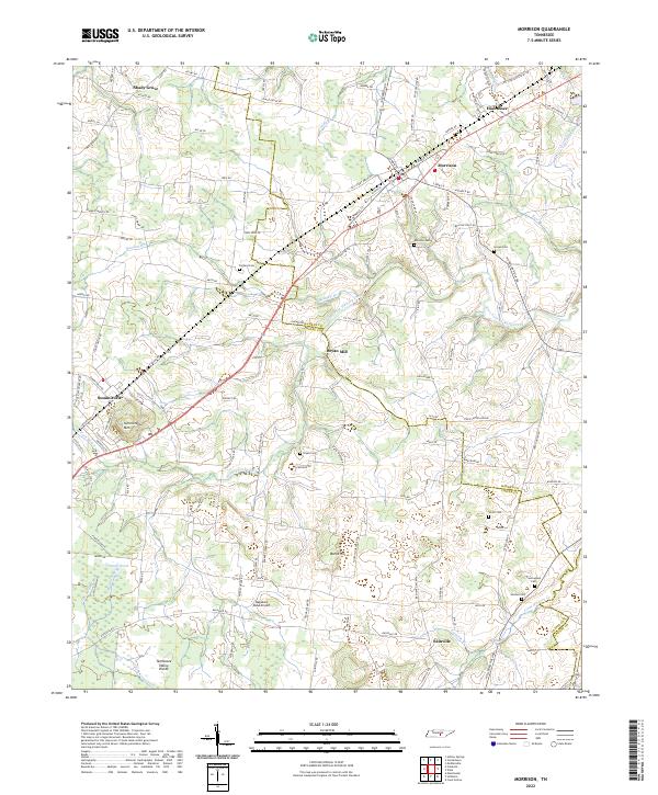 Morrison, TN — USGS 7.5-minute topo (2022)
