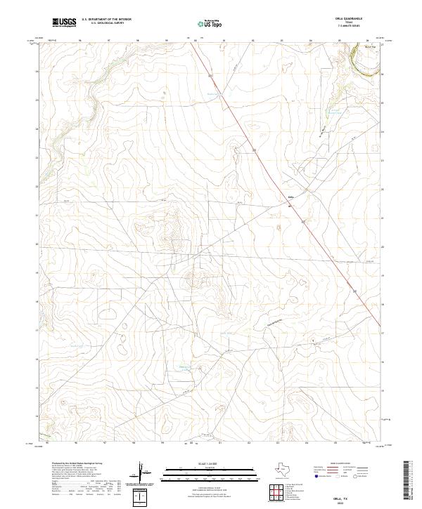 Orla, TX — USGS 7.5-minute topo (2022)