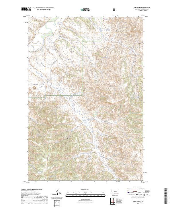 Green Creek, MT — USGS 7.5-minute topo (2024)