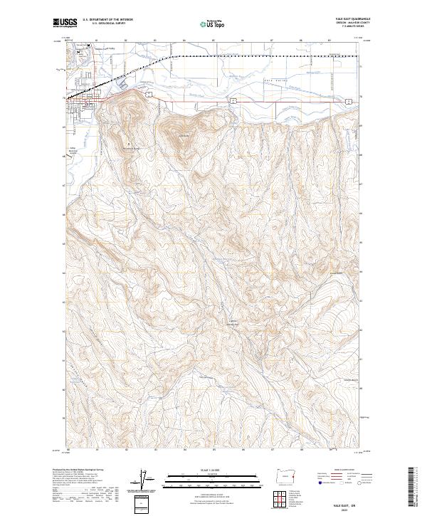 Vale East, OR — USGS 7.5-minute topo (2023)
