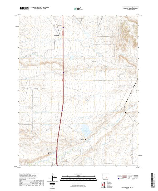 Huerfano Butte, CO — USGS 7.5-minute topo (2022)