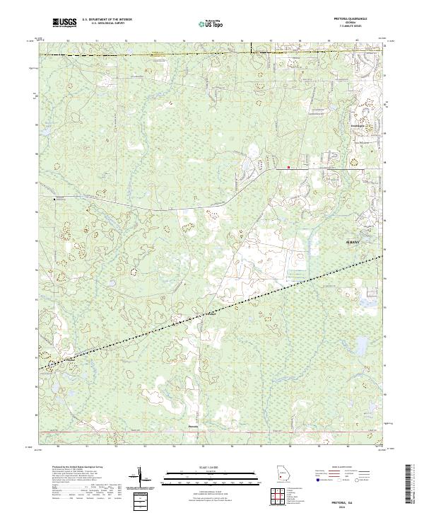 Pretoria, GA — USGS 7.5-minute topo (2024)