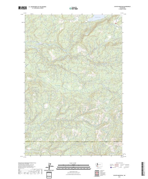Coyote Mountain, WA — USGS 7.5-minute topo (2023)