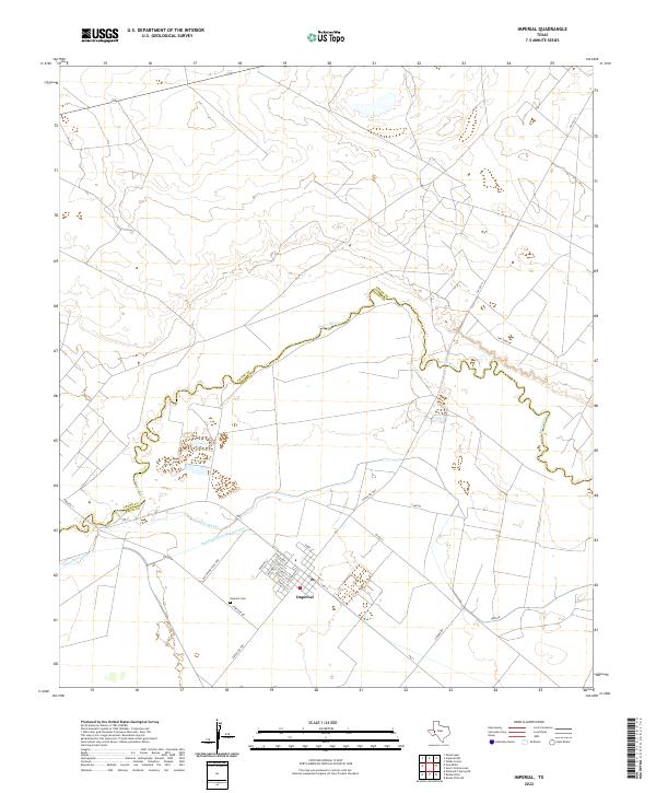 Imperial, TX — USGS 7.5-minute topo (2022)
