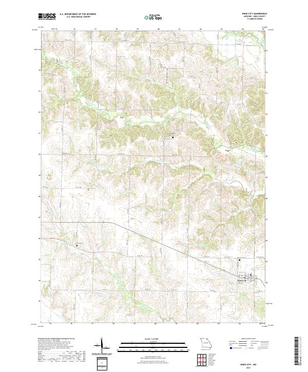 Knox City, MO — USGS 7.5-minute topo (2021)