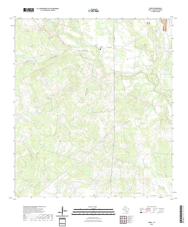 Cross, TX — USGS 7.5-minute topo (2022)