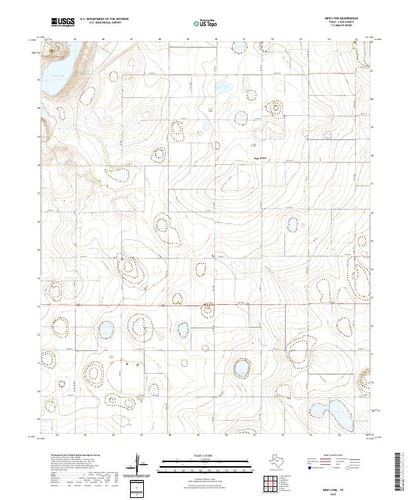 New Lynn, TX — USGS 7.5-minute topo (2022)