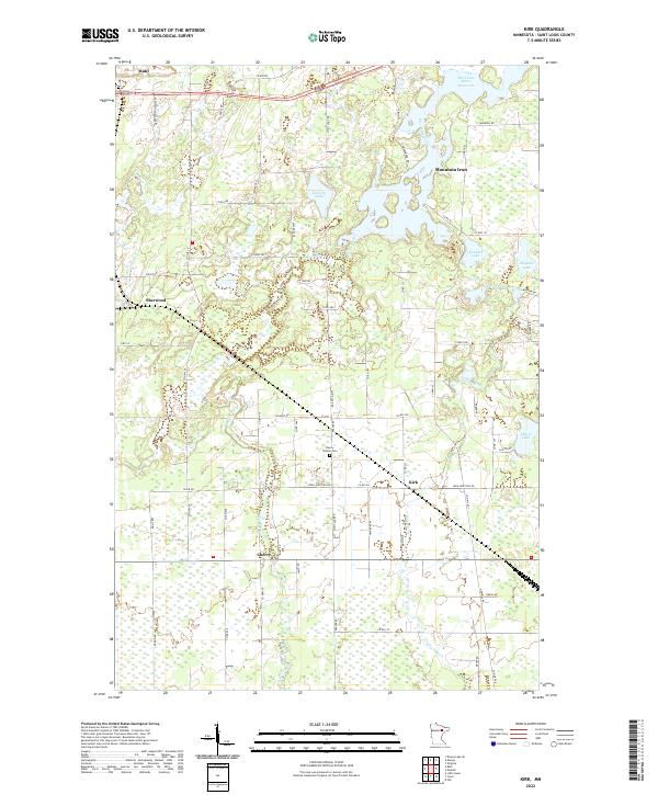 Kirk, MN — USGS 7.5-minute topo (2022)