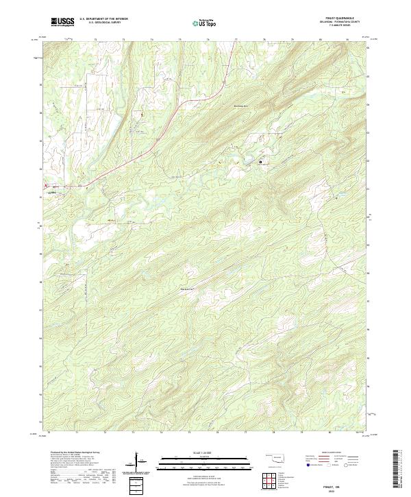 Finley, OK — USGS 7.5-minute topo (2022)