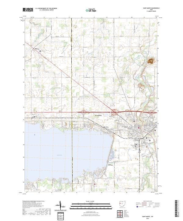 Saint Marys, OH — USGS 7.5-minute topo (2023)