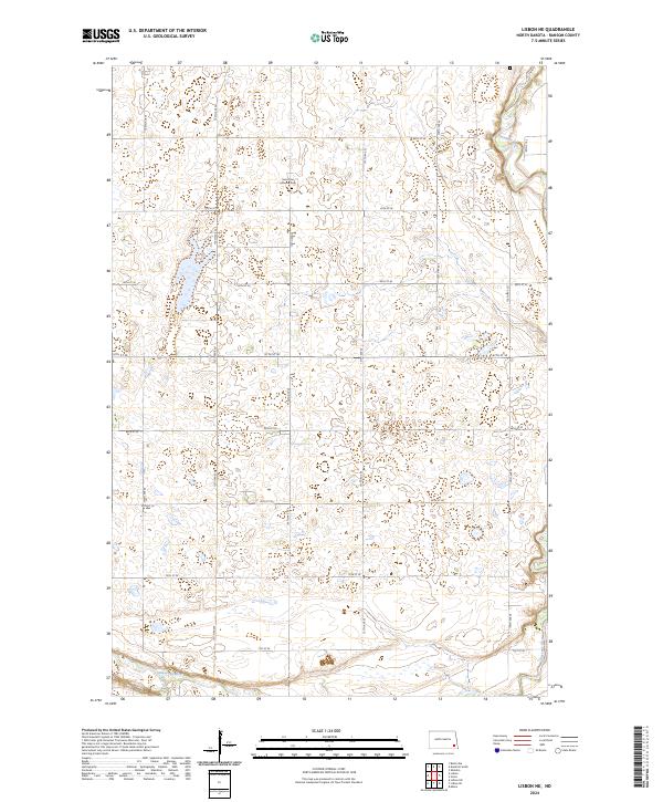 Lisbon NE, ND — USGS 7.5-minute topo (2024)