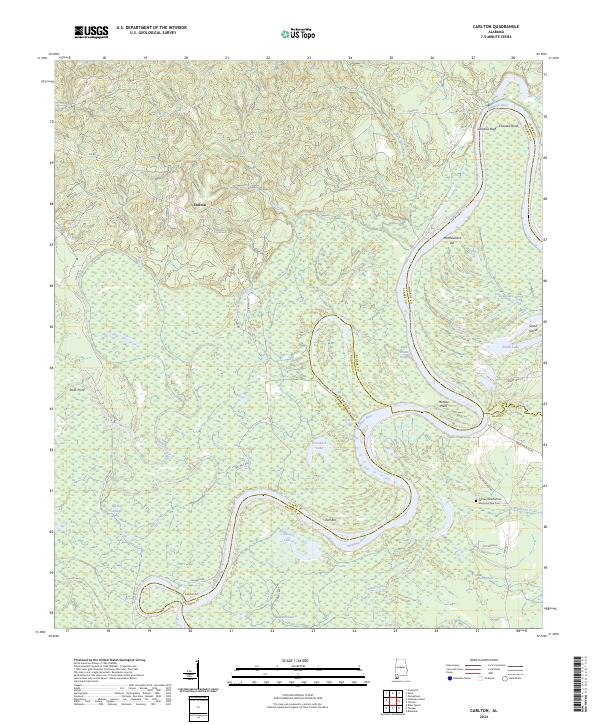Carlton, AL — USGS 7.5-minute topo (2024)
