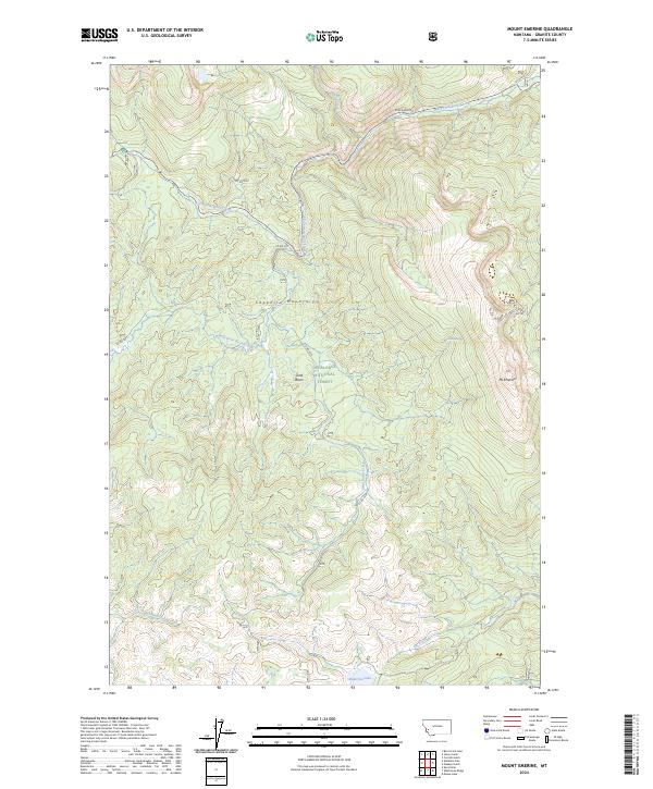 Mount Emerine, MT — USGS 7.5-minute topo (2024)