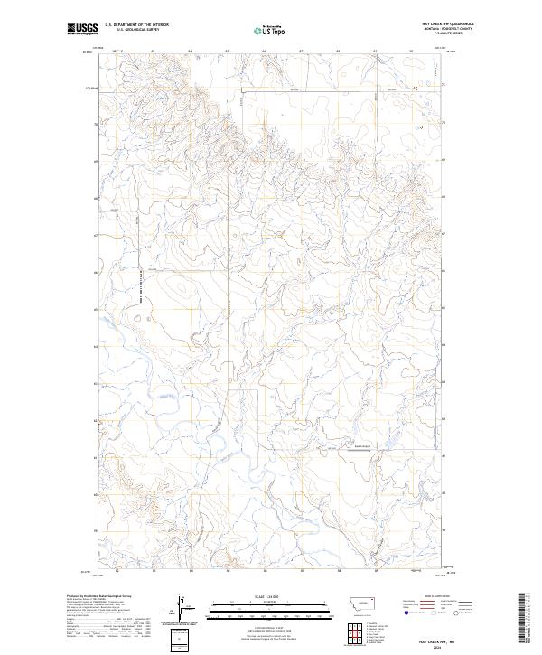 Hay Creek NW, MT — USGS 7.5-minute topo (2024)