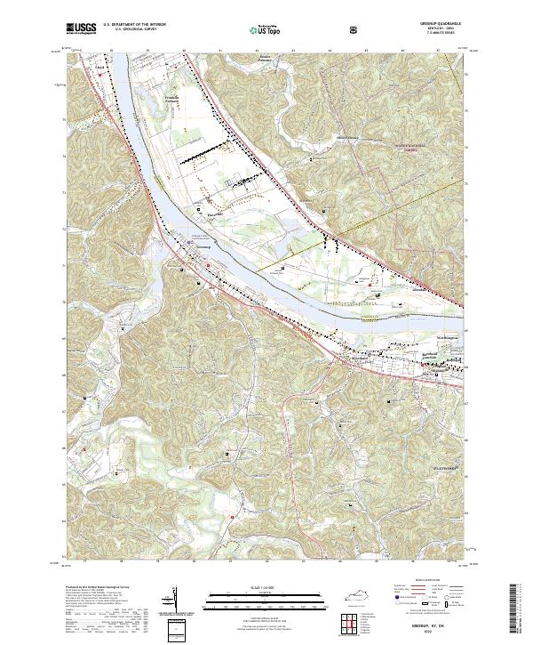 Greenup, KY-OH — USGS 7.5-minute topo (2022)