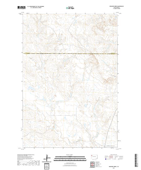 Granger Creek, SD — USGS 7.5-minute topo (2021)