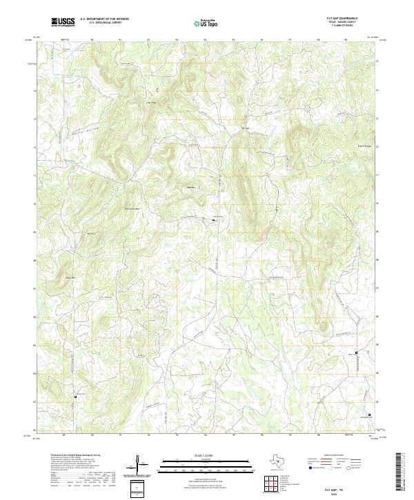 Fly Gap, TX — USGS 7.5-minute topo (2022)