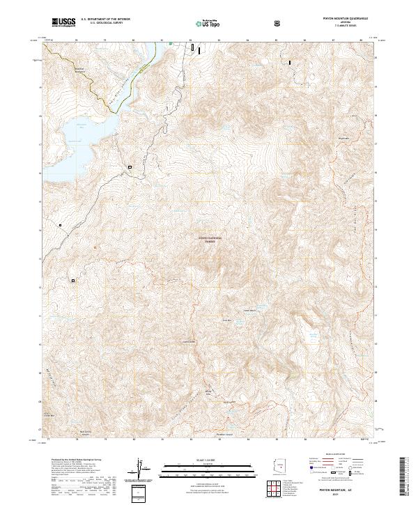 Pinyon Mountain, AZ — USGS 7.5-minute topo (2021)