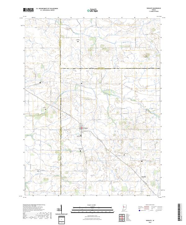 Wingate, IN — USGS 7.5-minute topo (2022)