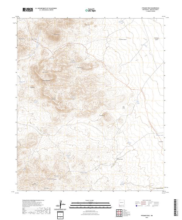 Pyramid Peak, NM — USGS 7.5-minute topo (2023)