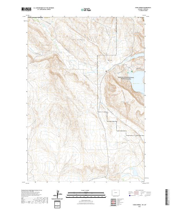 Sykes Spring, WY-MT — USGS 7.5-minute topo (2021)