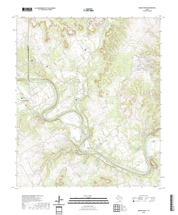Brazos Point, TX — USGS 7.5-minute topo (2022)