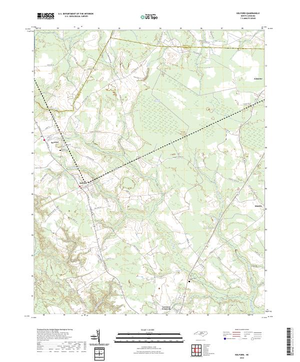 Kelford, NC — USGS 7.5-minute topo (2022)