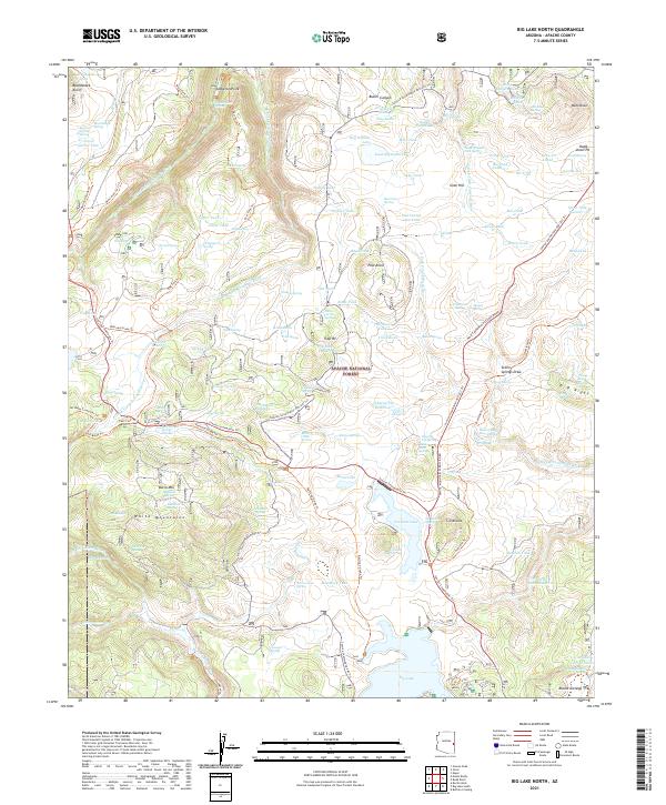 Big Lake North, AZ — USGS 7.5-minute topo (2021)