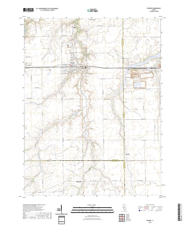 Pawnee, IL — USGS 7.5-minute topo (2024)