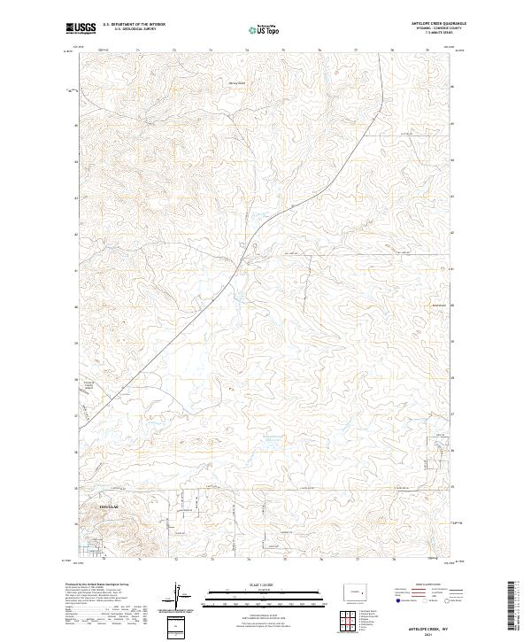 Antelope Creek, WY — USGS 7.5-minute topo (2021)