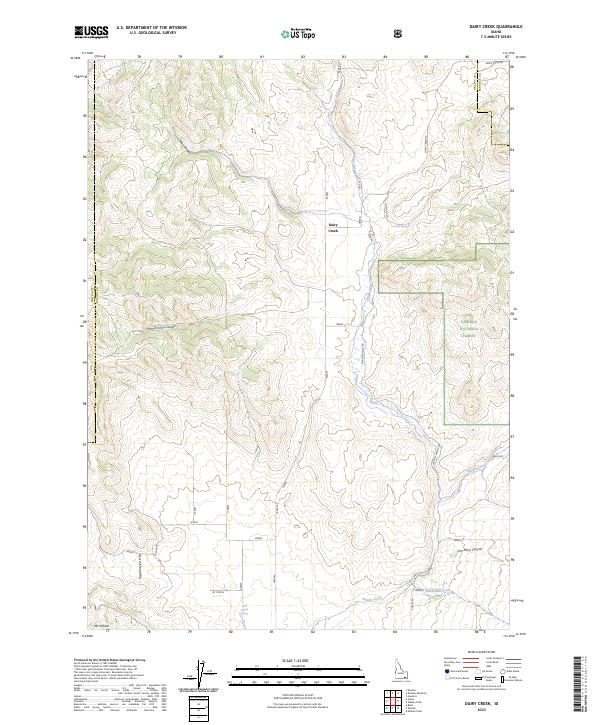 Dairy Creek, ID — USGS 7.5-minute topo (2023)