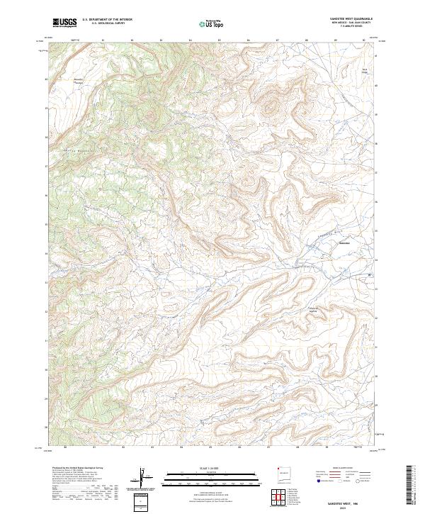 Sanostee West, NM — USGS 7.5-minute topo (2023)
