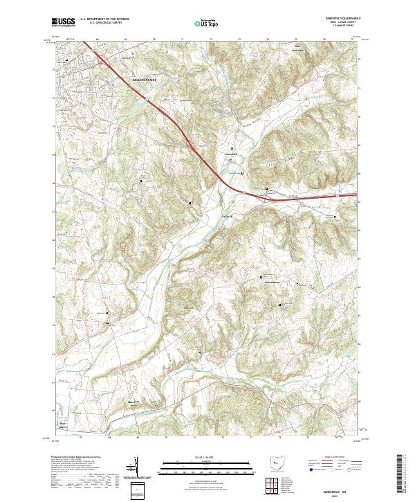 Zanesfield, OH — USGS 7.5-minute topo (2023)