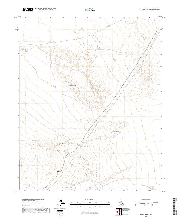 Bitter Spring, CA — USGS 7.5-minute topo (2021)