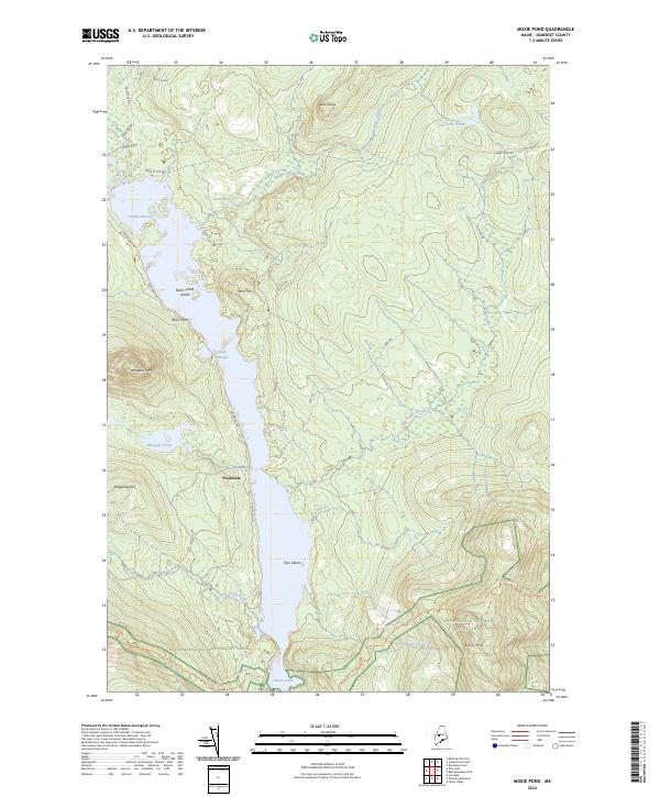 Moxie Pond, ME — USGS 7.5-minute topo (2024)