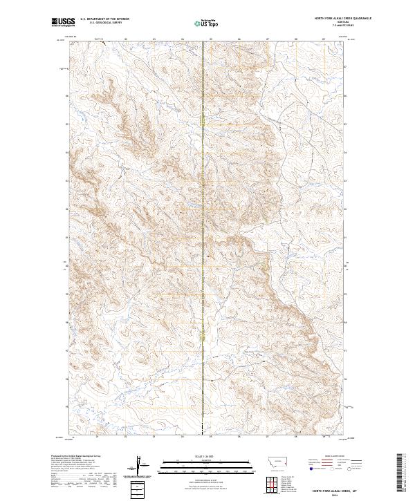 North Fork Alkali Creek, MT — USGS 7.5-minute topo (2024)