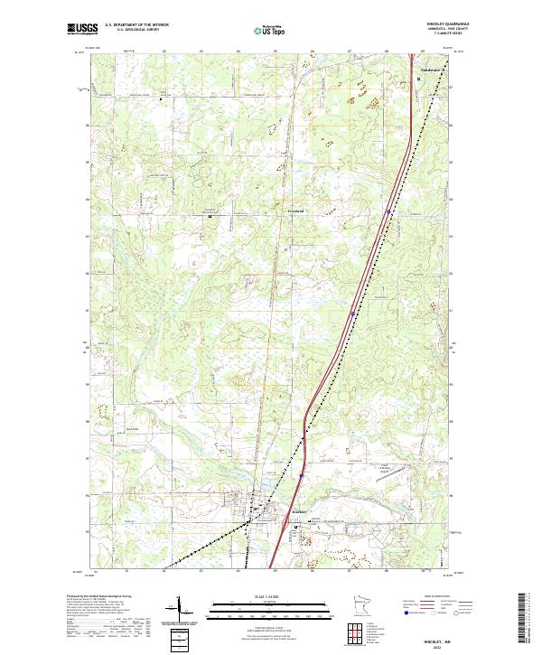 Hinckley, MN — USGS 7.5-minute topo (2022)