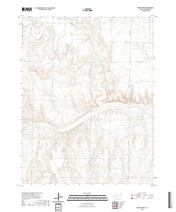 Gibson Creek, KS — USGS 7.5-minute topo (2022)