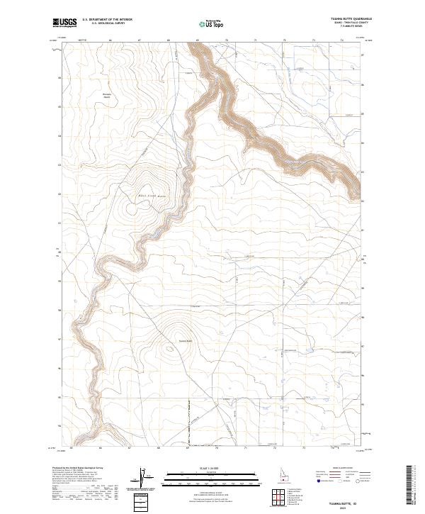 Tuanna Butte, ID — USGS 7.5-minute topo (2023)